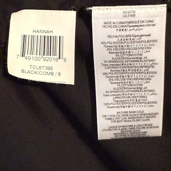 BCBGMaxAzria Hannah Colorblock Mini Dress A-Line Black & Beige US Size 8 Modern - Picture 10 of 16